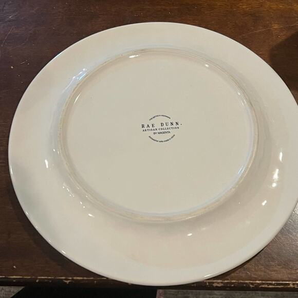 Rae Dunn CHOW dinner plate dimply. Replacement (1). 2018 Typewriter - Picture 2 of 2